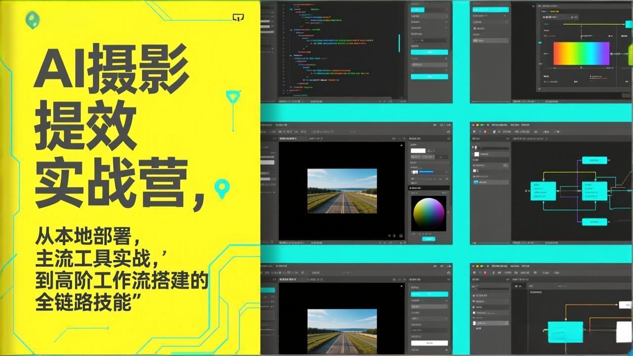 AI+摄影提效实战营，从本地部署，主流工具实战，到高阶工作流搭建的全链路技能-AK资源网
