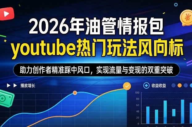 2026年油管情报包，youtube热门玩法风向标，助力创作者精准踩中风口，实现流量与变现的双重突破(更新)-AK资源网
