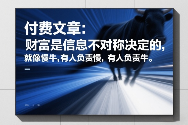 付费文章：财富是信息不对称决定的，就像慢牛，有人负责慢，有人负责牛-AK资源网